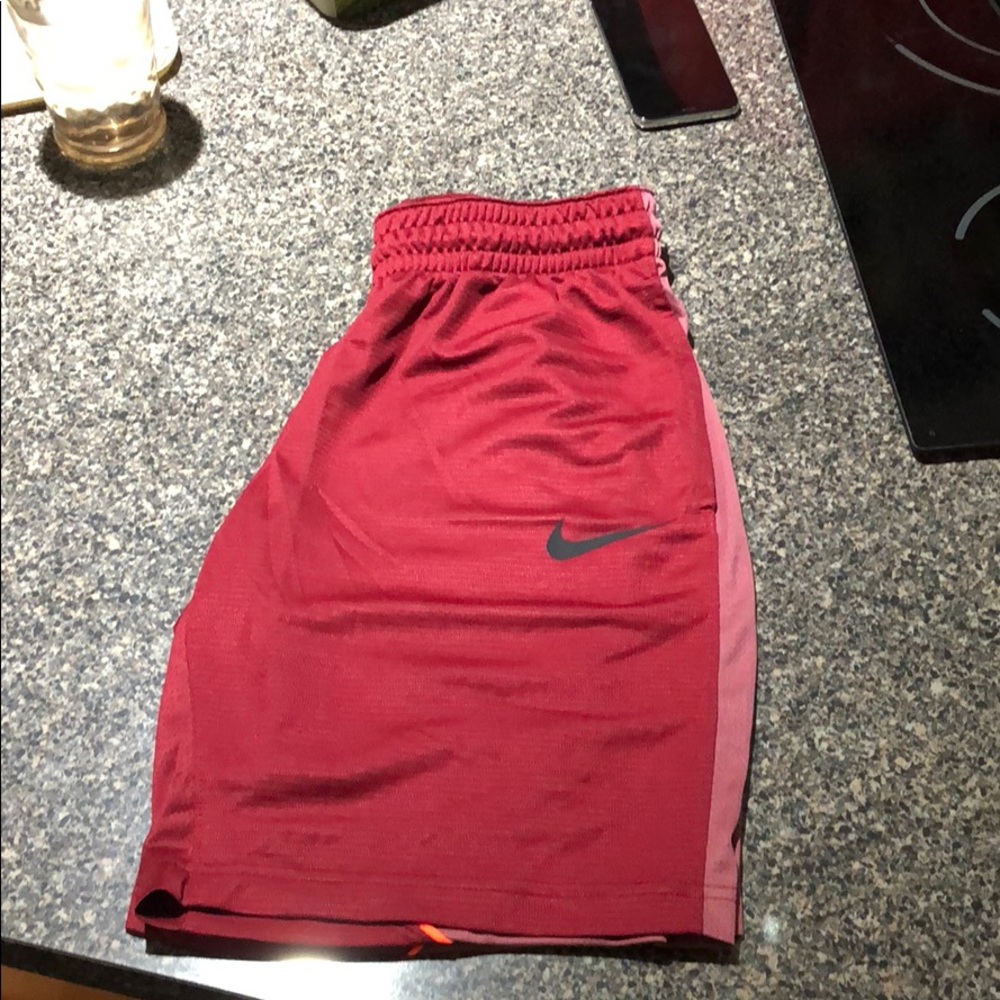 Nike red basketball shorts